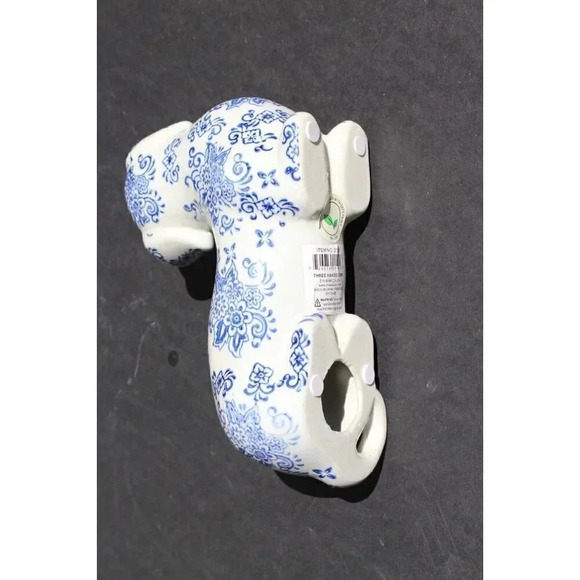 New Chinoiserie Dog Decor Ceramic Statue Delft Style Room Home Decor - Picture 3 of 3